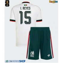 Maglie da calcio Messico Israel Reyes #15 Seconda Maglia Bambino Mondiali 2026  Manica Corta + Pantaloni corti)